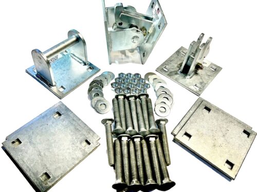Dock Edge Stationary Dock Hinge Kit - 3/16" Galvanized Steel Dock Connector Hardware